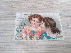 Antik képeslap. Gyerekek. 1900.