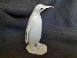 Drasche Budapest porcelán pingvin, ritka art deco pingvin, 1 Ft-ról
