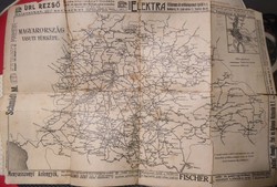 Magyarország vasúttörténete. Korabeli nagy Magyarország 1920 előtti vasúti térképe