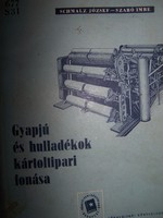 RITKASÁG! Gyapjú és hulladékok kártoltipari fonása- Könnyűipari Könyvkiadó 1954. 
