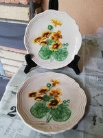 Antique villeroy & boch & schramberg majolica decorative plates