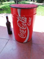 Gyűjtőknek! Rendkivül ritka vintage Coca Cola tároló és ülőke a '90-es évekből. 45x30 cm