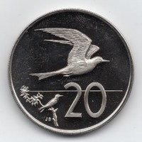 Cook-szk. 20 cent, 1973, PROOF