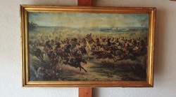 A friedlandi csata (1807. június 14.), kerettel együtt 80x130cm,