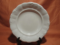 Zsolnay lapos fehér tányér