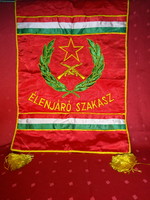 Flag marked with cutting edge section. Size: 39 x 56 cm. He has!