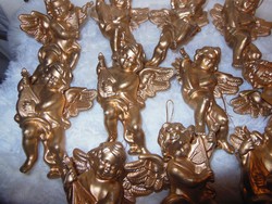 Karácsonyfadísz  - angyal - NAGY - Német - retro - műanyag - 14 x 10 cm 