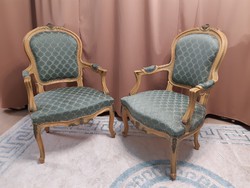 Francia barokk karszék fotel, párban