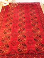 Bokhara mintás, gyapjú perzsaszőnyeg, 287x400 cm