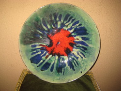 Herend majolica, retro wall plate from the 60s, 29 cm