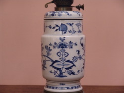 Meissen porcelán asztali petróleum lámpa