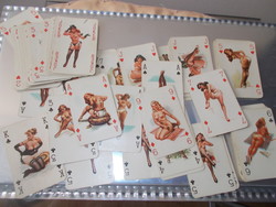 Erotikus francia kártya hiányos 80 db