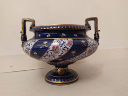 Antik francia porcelán sarreguemine kaspó tál 3799