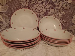 Alföldi jelzett porcelán cseresznye mintás tányérok 