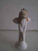 Statue - guardian angel - 8 x 4 cm - sweet face - porcelain - German - flawless