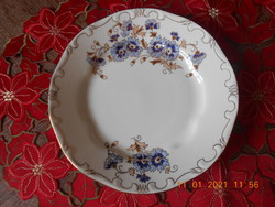 Zsolnay Búzavirág mintás lapos tányér