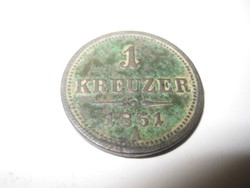 One penny / 1 creuzer / 1851 Viennese mint,