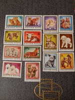 Pets clean postage stamp set