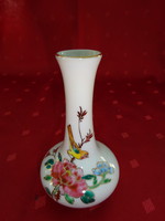Oriental porcelain, mini vase with bird pattern. Height 11 cm. He has!