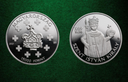 15000 forint 2021 - Szent István - ezüst emlékpénzérme - PP UNC