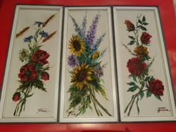 2 db virágcsendélet (a fotón látható első két tétel) "evakerek" részére