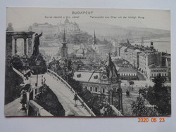Régi képeslap: Budapest, Budai részlet a Kir. várral - 1910-es évek