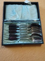 German antique silver plated small spoons.