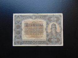 ​1000 korona 1920 B 02 nagy méretű bankjegy 