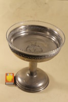 Antik üvegbetétes asztalközép kínáló 191
