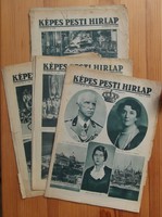 Kepes Pest newspaper 1936-1937 (9 pieces)