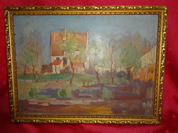 Charles Biró oil painting, landscape with house. He has!