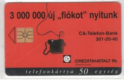 Magyar telefonkártya 0320  1996 Creditanstalt      100.000 Db-os