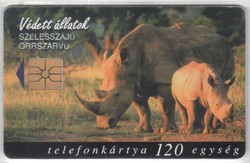 Magyar telefonkártya 0299  1998 Szélesszájú orrszarvú      50.000 Db-os