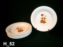 5 db FS STAS virág mintás kerámia leveses mély tányér