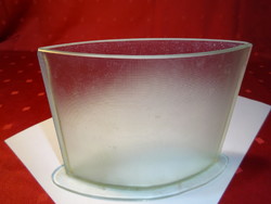 Oval glass vase, for dry flowers, height 12 cm, length 17 cm. He has!