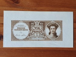 MNB 10 Pengő 1943 bankjegy tervezet.