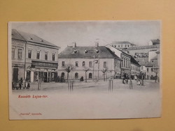 Antik levelezőlap - fotó képeslap,Eger, Kossuth tér, 1902, Spieler Ferencz üzlete