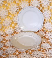 Zsolnay barokk, tollazott arany mintás kis tányérok 19cm átmérőjű