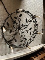 Peace wrought iron 6 burning chandelier