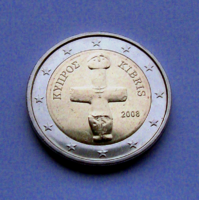 CIPRUS - 2 EURO - 2008 - az ősi pomoszi bálvány 