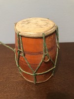 Fa - bőr dob régi népi hangszer 