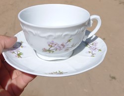 Zsolnay lila barackvirágos csésze szett