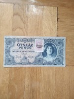 Ropogós 500 pengő adópengő illeték bélyeggel