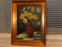 40 x 30 cm-es képhez minőségi keret, kitűnő állapotban, ajándék olaj festménnyel