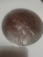Mary-bronze plaque