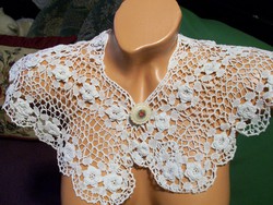 Old beautiful crochet lace collar