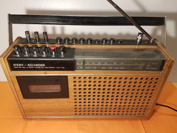 STERN-RECORDER R-160 fadobozos rádiós magnetofon! 50 éves! Hibátlanul működik!