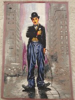 Charlie Chaplin NEW YORK utcáján    faliszőnyeg  69×100 cm