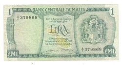 1 lira 1967 1973 Málta