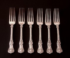 Tiffany silver fork, 6 pcs.